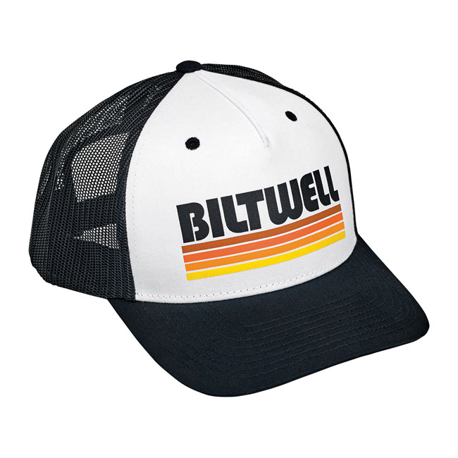 Biltwell Surf snapback cap black/white/orange